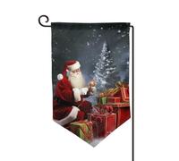 Bandiere da giardino verticali a doppia faccia con scritta "Merry Christmas", 30,5 x 45,7 cm, primaverile, estate, stagionale, cortile, bandiere, vacanze, decorazione da appendere all'aperto, taglia