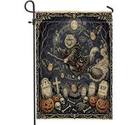 Bandiere da giardino verticali vintage con gatto persiano, 30,5 x 45,7 cm, double face, per esterni, bandiere estetiche spaventose per cimitero, piccole bandiere per prato, decorazione retrò per la