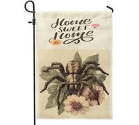 Bandiere da giardino vintage ad acquerello tarantola 30,5 x 45,7 cm per esterni, estetiche retrò ragno standard bandiere verticali in lino per casa, insetti, cortile, cortile, prato, decorazione
