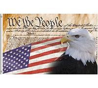 Bandiere Da Giardino Vintage American Bald Eagle We The People Memorial Independence Day 4Th Of July Bandiera Decorativa Resistente Intemperie Bandiera Dell'Orgoglio Pride Flag Per 152X90CM