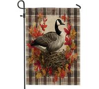 Bandiere da giardino vintage autunnali con oche da 30,5 x 45,7 cm, per esterni, bandiere verticali standard in lino per casa, zucca, girasole, cortile, cortile, prato, decorazione per esterni