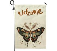 Bandiere da giardino vintage da 30,5 x 45,7 cm, double face, per esterni, stile hippie, con insetti in stile retrò, bandiere verticali standard per la casa, belle bandiere estetiche per cortile