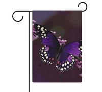 Bandiere da giardino viola prugna farfalla 30,5 x 45,7 cm bandiera esterna a doppia faccia bandiera estiva da giardino di benvenuto bandiere da giardino stagionali decorazioni per le vacanze