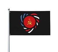 Bandiere Da Giardino We Heart America And Soviet Union Love Forever Outdoor Bandiera Lavabile Bandiere Decorative Durevole Banner Giardino Per Esterna Cortile Prato 90X150 CM