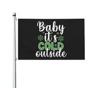 Bandiere Da Giardino Witer Baby It'S Cold Outside Bandiera Da Cortile Premium Bandiere Decorative Impermeabile Banner Giardino Per Celebrazione Cortile Fattoria 90X150 CM