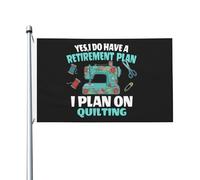 Bandiere Da Giardino Yes, I Do Have A Retirement Plan I Plan On Quilting Banner Giardino Decorazione Bandiera Da Cortile Premium Bandiere Decorative Per Prato Celebrazione Feste 90X150 CM