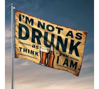 Bandiere da parete per ragazzi I'm Not As Drunk As You Think bandierine bandierine per esterni decorazione country (120 x 180 cm)