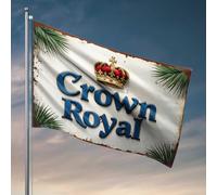 Bandiere da parete per ragazzi Royal Crown: un emblema regale di lusso ed eleganza bandiera occidentale decorazione per la casa all'aperto decorazione bar (152 x 244 cm)