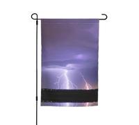 Bandiere da patio stampate con tempesta di fulmini, 30,5 x 45,7 cm, adatte per balcone, patio e decorazione di vasi di fiori.