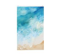 Bandiere da spiaggia ad acquerello 9 x 1,5 m bandiera da giardino Hawaii banner su entrambi i lati per casa cortile esterno interno festa decorativa