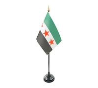 Bandiere da tavolo patriottiche siriane in colori vivaci da tavolo piccole bandiere da tavolo Siria per diplomatica e aziendale bandiera da tavolo Siria
