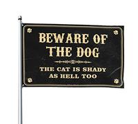 Bandiere da uomo Beware Of Dog The Cat Is Shady As Hell Too Bandiera Accessori per la camera da letto (152 x 244 cm)