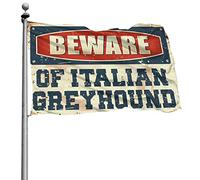 Bandiere da uomo Beware Of Italian Greyhound Flag Gaming Room Accessori per camera da letto Bandiere (120 x 180 cm)