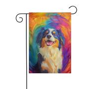 Bandiere Decorative 30X45Cm Australian Shepherd Dog Art Bandiera Del Giardino Decorativo Bandiera Del Camion Per Portico, Feste, Cortile
