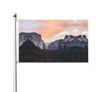 Bandiere decorative a doppia faccia del parco nazionale yosemite, con fori per appenderle, adatte per essere appese in giardini e portici.