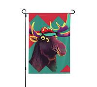 Bandiere decorative a forma di alce per esterni, decorazione da giardino su entrambi i lati, per tutte le stagioni e le vacanze