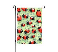 Bandiere decorative a forma di coccinelle in stile cartone animato, per esterni, double face, decorazione da giardino per tutte le stagioni e vacanze