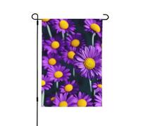 Bandiere decorative a forma di margherita viola, per esterni, decorazione da giardino su entrambi i lati, per tutte le stagioni e le vacanze