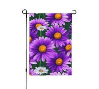 Bandiere decorative a margherita viola per esterni, decorazione da giardino su entrambi i lati per tutte le stagioni e le vacanze