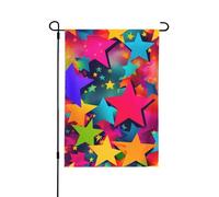 Bandiere decorative arcobaleno stelle per esterni, decorazione da giardino su entrambi i lati per tutte le stagioni vacanze