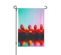 Bandiere decorative artistiche colorate luminose per esterni, decorazione da giardino su entrambi i lati per tutte le stagioni e le vacanze