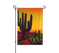 Bandiere decorative con cactus nel deserto per esterni, decorazione da giardino su entrambi i lati per tutte le stagioni e le vacanze