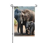 Bandiere decorative con elefanti e elefanti per esterni, decorazione da giardino su entrambi i lati, per tutte le stagioni e le vacanze