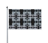 Bandiere decorative con motivo bufalo d'acqua su entrambi i lati, con fori per appenderle, adatte per essere appese in giardini e portici.