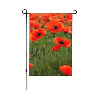 Bandiere decorative con petali di papavero per esterni, decorazione da giardino su entrambi i lati, per tutte le stagioni e le vacanze