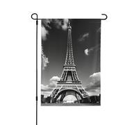 Bandiere decorative con Torre Eiffel e nuvole di Parigi, per esterni, double face, decorazione da giardino per tutte le stagioni e vacanze
