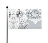 Bandiere decorative da giardino a doppia faccia con mappa della barca, adatte per balconi, portici, ecc.