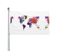 Bandiere decorative da giardino con mappa a colori su entrambi i lati, adatte per balconi, portici, ecc.
