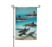 Bandiere decorative da giardino con pesci nel mare profondo, design resistente ed elegante per tutte le stagioni, adatte per terrazze, balconi, prati
