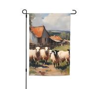 Bandiere decorative da giardino con simpatici animali della fattoria, design resistente ed elegante per tutte le stagioni, adatte per terrazze, balconi, prati