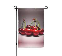 Bandiere decorative da giardino stampate con ciliegie cilene, adatte per balcone, patio, prato, cortile, festa della mamma, Natale, Halloween, decorazioni per le vacanze