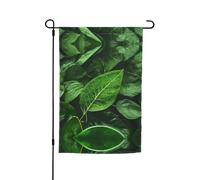 Bandiere decorative da giardino stampate con foglie verdi, adatte per balcone, patio, prato, cortile, festa della mamma, Natale, Halloween, decorazioni per le vacanze