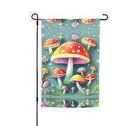 Bandiere decorative da giardino stampate con funghi colorati, adatte per balcone, patio, prato, cortile, festa della mamma, Natale, Halloween, decorazioni per le vacanze