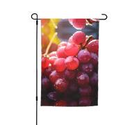 Bandiere decorative da giardino stampate con uva rossa, adatte per balcone, patio, prato, cortile, festa della mamma, Natale, Halloween, decorazioni per le vacanze