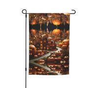 Bandiere decorative da giardino stampate con zucca fantasy, adatte per balcone, patio, prato, cortile, festa della mamma, Natale, Halloween, decorazioni per le vacanze