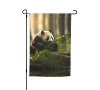 Bandiere decorative da giardino stampate in bambù con panda, adatte per balcone, patio, prato, cortile, festa della mamma, Natale, Halloween, decorazioni per le vacanze