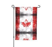 Bandiere decorative da giardino stampate in stile retrò con bandiera del Canada, adatte per balcone, patio, prato, cortile, festa della mamma, Natale, Halloween, decorazioni per le vacanze