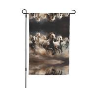 Bandiere decorative da giardino stampate "Running of the Horses", adatte per balcone, patio, prato, cortile, festa della mamma, Natale, Halloween, decorazioni per le vacanze