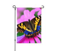 Bandiere decorative floreali a farfalla per esterni, decorazione da giardino su entrambi i lati per tutte le stagioni e le vacanze