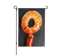 Bandiere decorative giapponesi con gamberetti sushi per esterni, decorazione da giardino su entrambi i lati per tutte le stagioni e vacanze