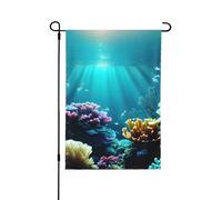 Bandiere decorative per esterni con paesaggi subacquei, decorazione da giardino su entrambi i lati, per tutte le stagioni e le vacanze