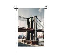 Bandiere decorative per esterni, con ponte di Brooklyn, double face, decorazione da giardino per tutte le stagioni