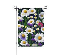 Bandiere decorative per esterni, fiori selvatici e fiordalisi, margherite, decorazione da giardino su entrambi i lati, per tutte le stagioni e le vacanze