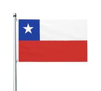 Bandiere decorative per feste su entrambi i lati, bandiera del Cile stampata per interni ed esterni, con occhielli per appendere