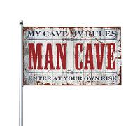 Bandiere decorative per la stanza con scritta "Enter At Your Own Risk", bandiere per camera da letto per ragazze, accessori per camera da letto (152 x 244 cm)