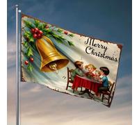 Bandiere decorative per la stanza, un gruppo di bambini che si riuniscono intorno a una bandiera, decorazione per il ponte del camper, per interni (30 x 45 cm)